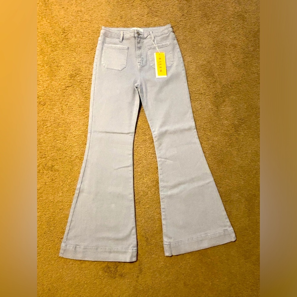 Risen Icey Blue Bell Bottom Jeans